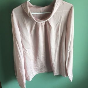 Blush long sleeve blouse